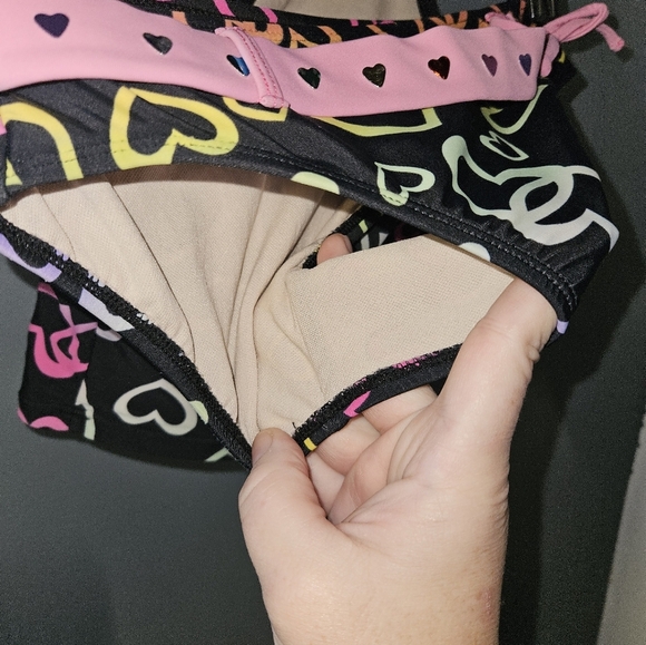 Total Girl Girls Heart Tankini Size 10 - Picture 8 of 10